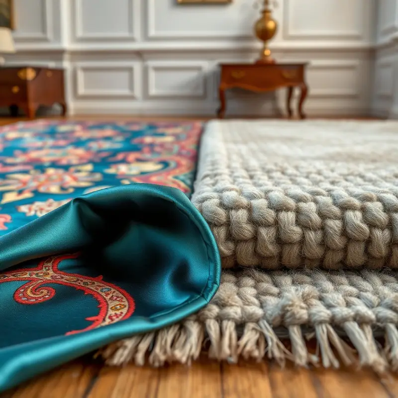 تفاوت فرش های ابریشمی و پشمی