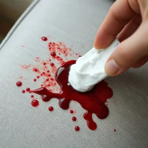 روش‌های گام به گام پاک کردن لکه خون تازه از روی مبل